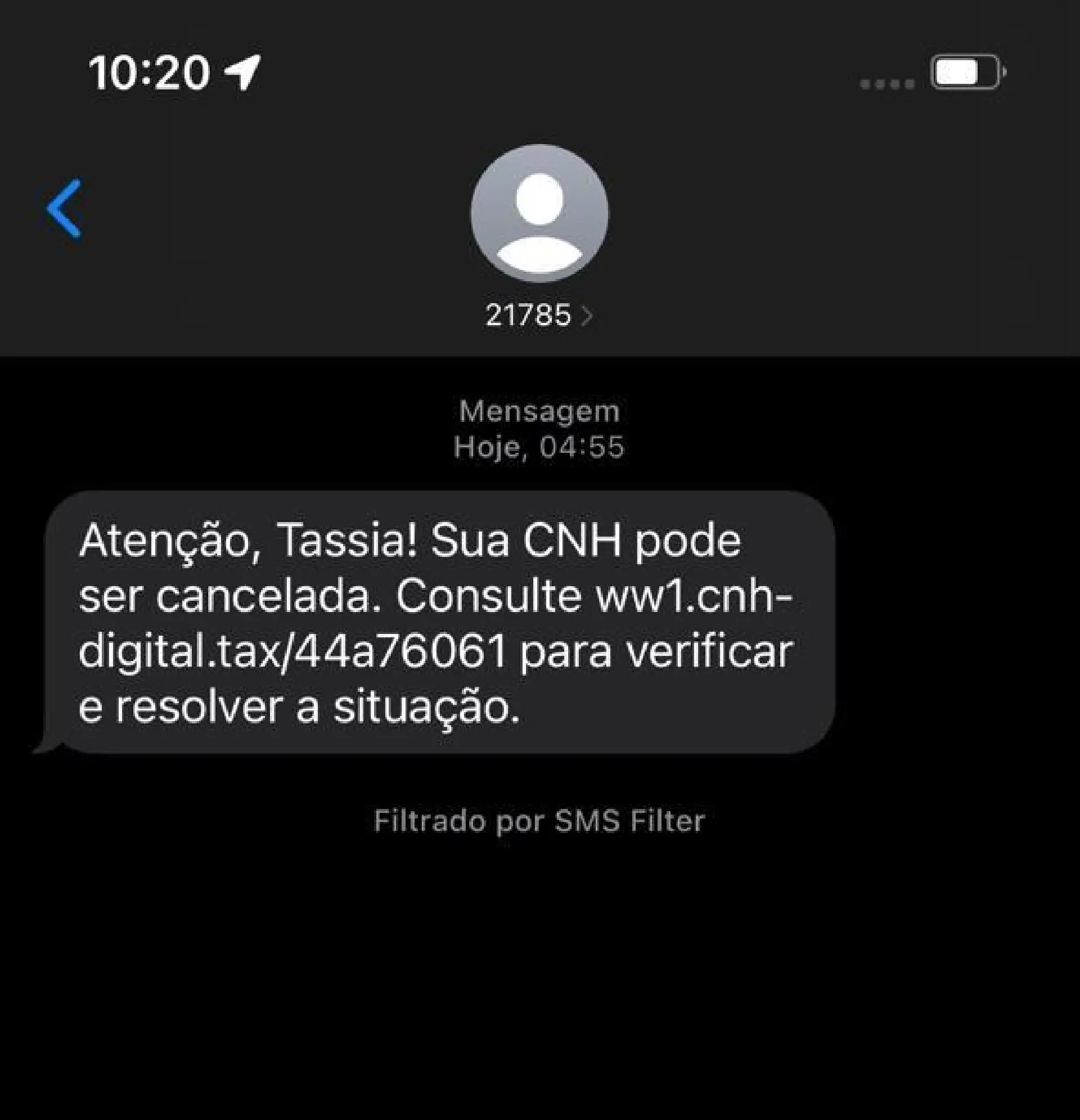 Detran-RR alerta sobre golpe com mensagens falsas de suspensão de CNH