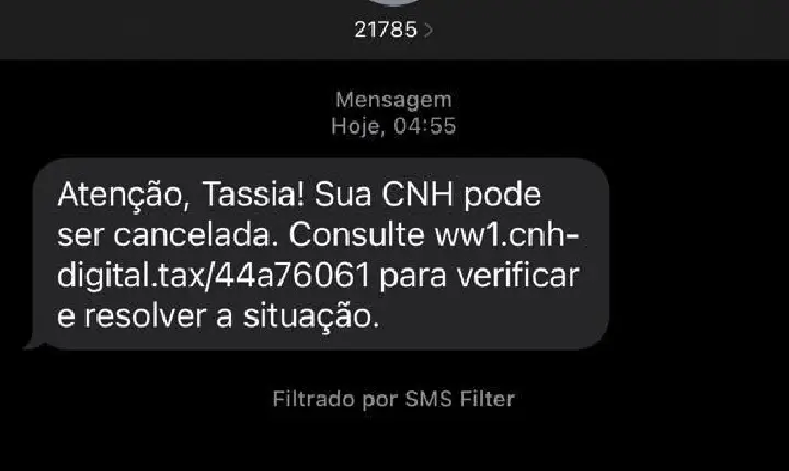 Detran-RR alerta sobre golpe com mensagens falsas de suspensão de CNH