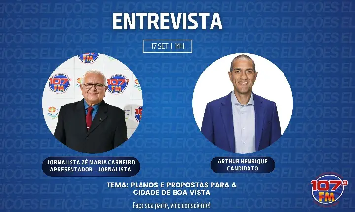 ELEIÇÕES 2024 - ENTREVISTA COM - ARTHUR HENRIQUE