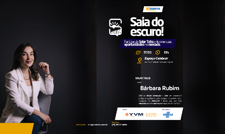 Evento para impulsionar o setor de energia renovável ‘Solar Talks’ será dia 17