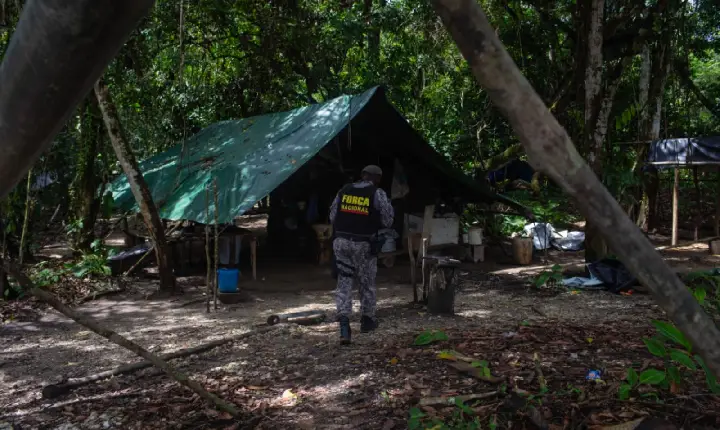 Garimpeiros se rendem e abandonam acampamento na Terra Indígena Yanomami