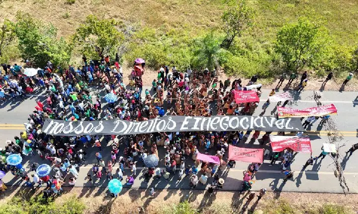 Indígenas mantêm mobilização contra o marco temporal em Roraima e pedem presença de senador