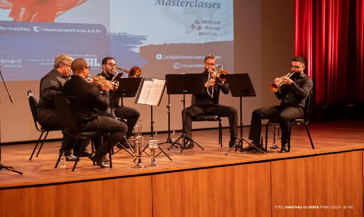 Quinteto de Metais da Amazônia ministra concertos e masterclasses em Boa Vista