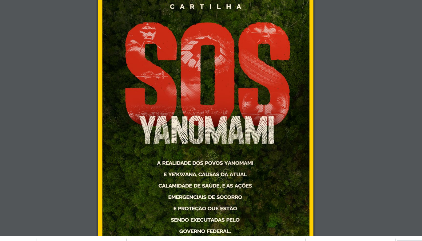 Cartilha 'SOS YANOMAMI' com informações e detalhes sobre os povos indígenas está dísponivel