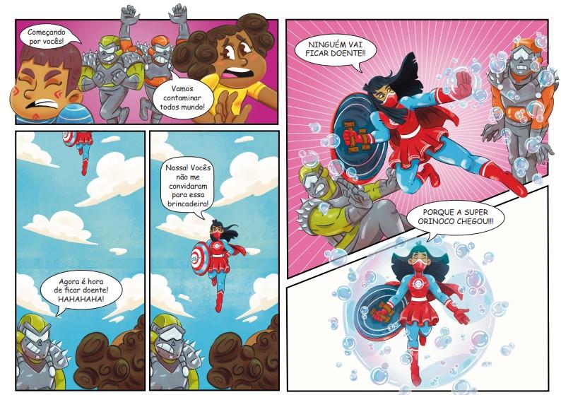 Cáritas Roraima lança revista em quadrinhos de super-heroína que ensina sobre a promoção de higiene