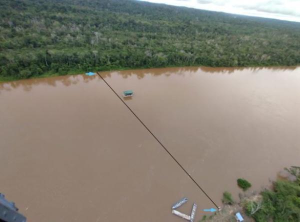 Restabelecida barreira de contenção de embarcações de garimpeiros ilegais na região de Palimiú