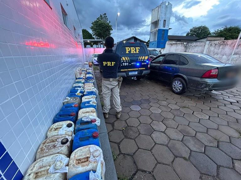 Polícia Rodoviária Federal apreende mais de 1300 litros de combustível em operação na BR-174