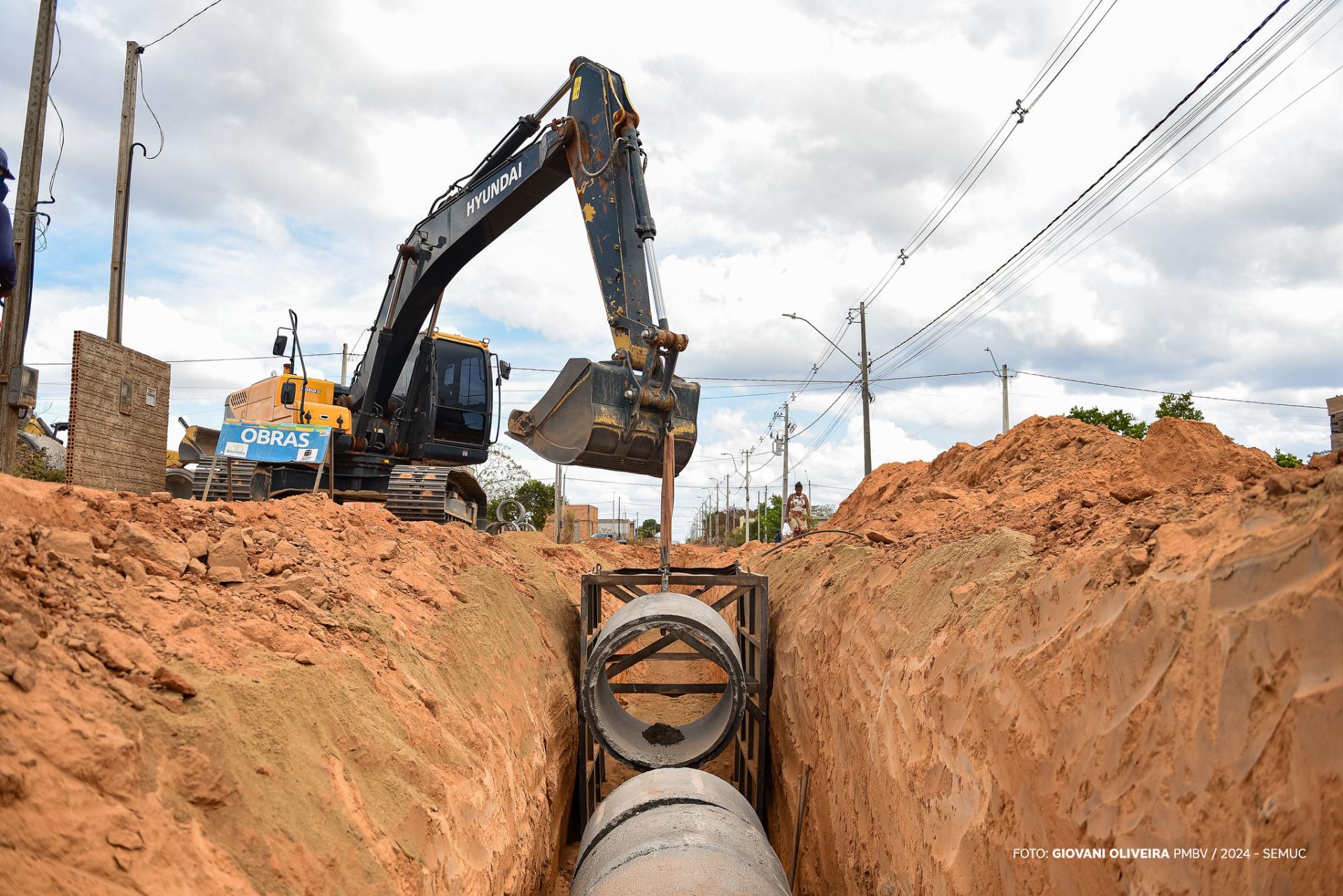 Obras da Prefeitura de Boa Vista no João de Barro seguem com serviços de drenagem e urbanização