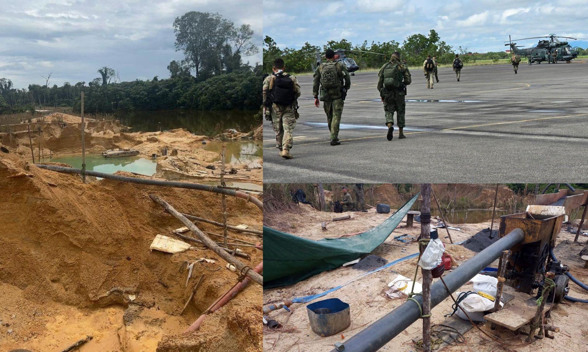 Ação na Terra Indígena Yanomami desarticula duas áreas de garimpo ilegal.